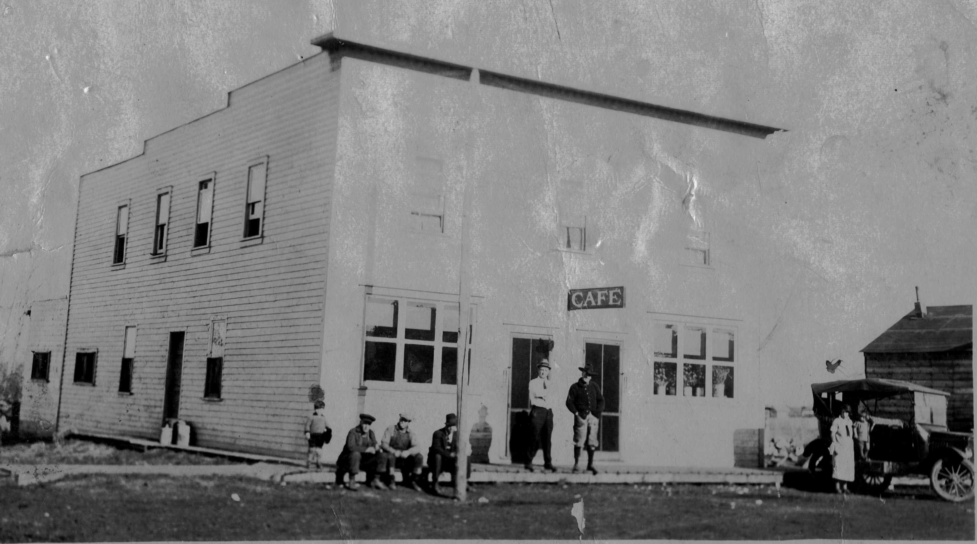 Side View of AJ and Aime Brooks CAFE in Waterhole AB 